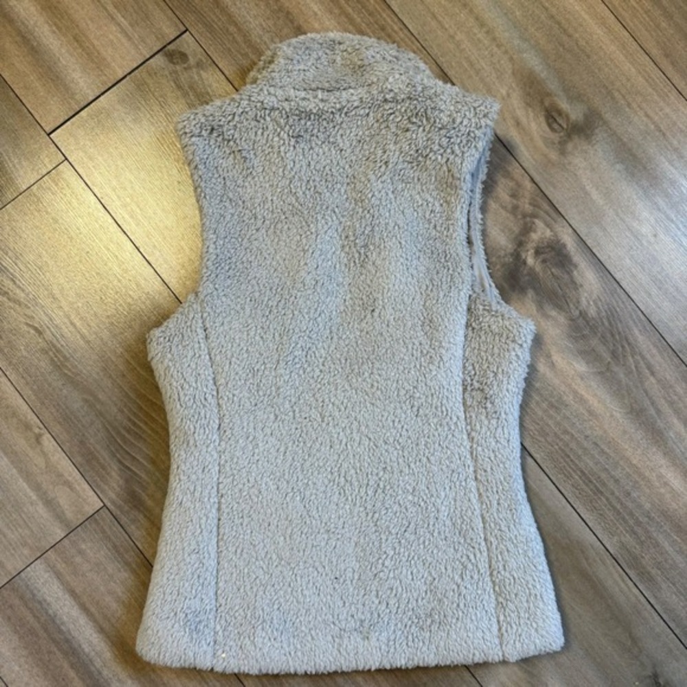 Patagonia Fleece Vest Women's XS Gray Full Zip Puffer Sherpa Warm Outerwear O-48 - Picture 4 of 6